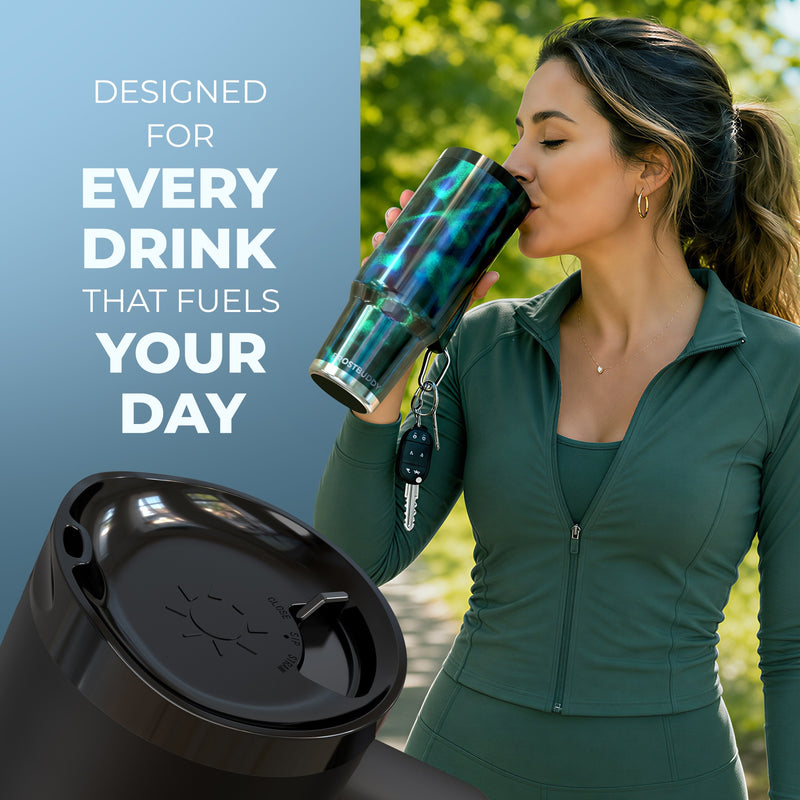Thicc Buddy 40oz | Blue Floral